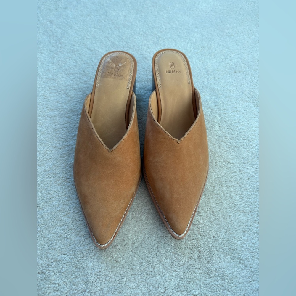 Bill Blass Women's Brown Leather Mules